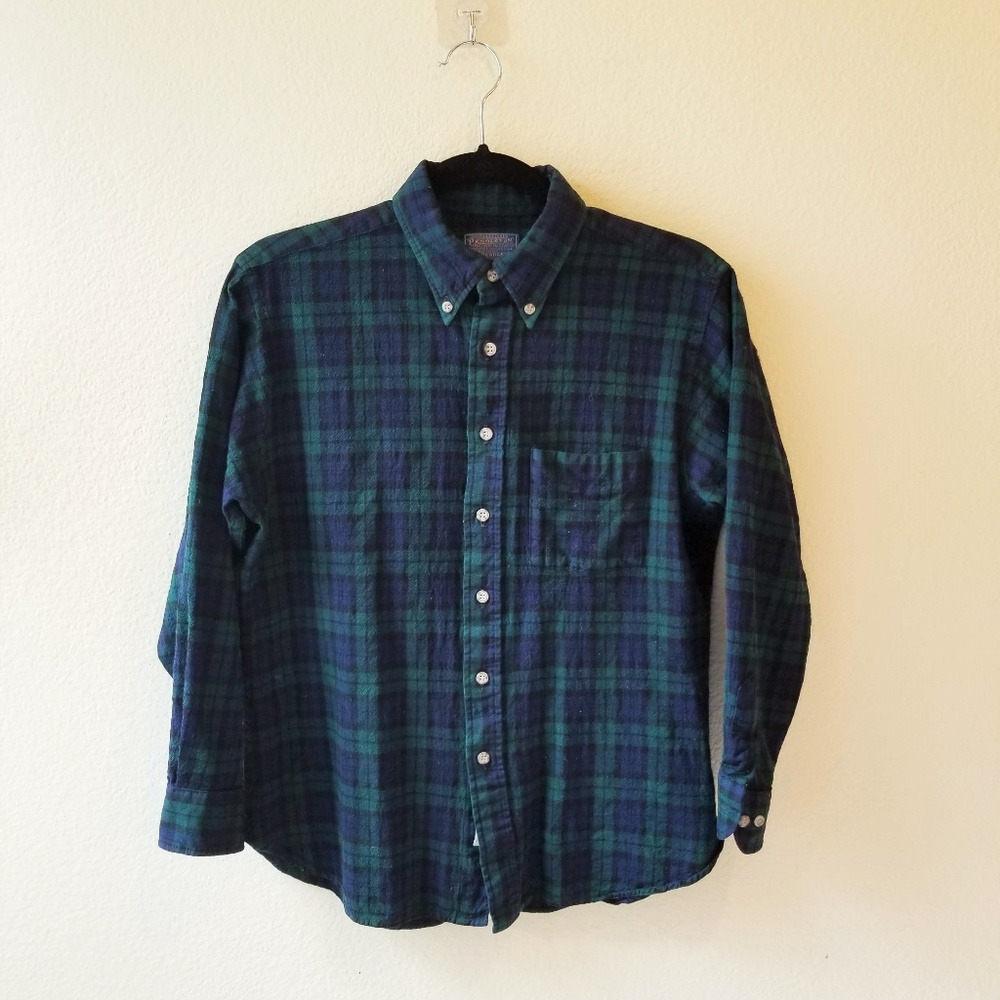 SOLD! Pendleton Black Watch Tartan Button Shirt